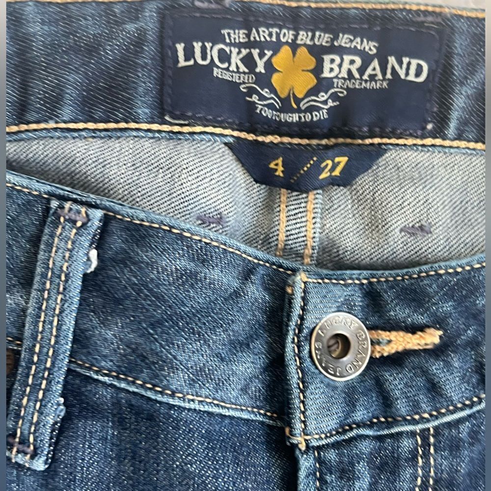 Lucky Brand Lolita Skinny Low Rise Medium Rinse Distressed Jeans sz 4 - Picture 11 of 11